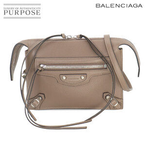 Balenciaga Shoulder Bag Brown Leather